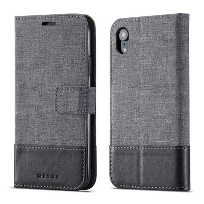 

Goowiiz Phone Case For Iphone XXsXs MaxXR Fashion Canvas Leather Wallet Full package flip Holder Stand