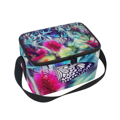 

ALAZA Lunch Box Insulated Beautiful Butterfly Lunch Bag Large Cooler Tote Bag for Men Women