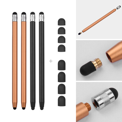 

2 in 1 Universal Touchscreen Stylus Pen for All Touchscreen Tablets Cell Phones with 8 Extra Replaceable Soft Rubber Tips 4pcs Red