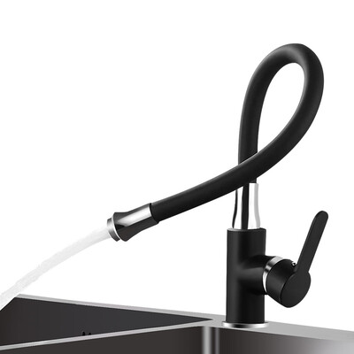 

Balle bathroom 1801-03K retro kitchen faucet rotatable black sink faucet hot&cold water