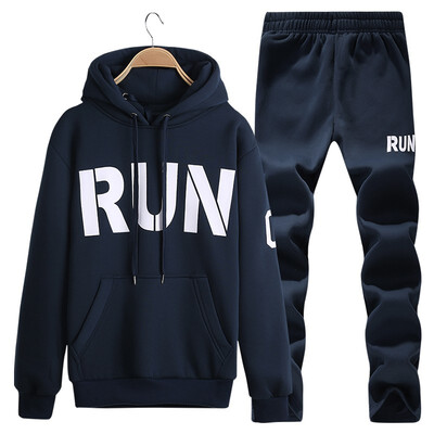 

2019 New Arrival Mens Fashion Suit Baseball Uniform 2 Pieces HoodiePant Sporty Leisure Suit1 Size Bigger than your normally wear