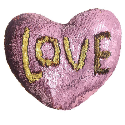 

UpperX 3540cm two-tone adjustable sequin heart pillowcase without insert