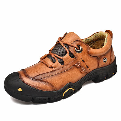 

Leather casual shoes large size shoes mens retro outdoor tooling shoes waterproof hiking shoes