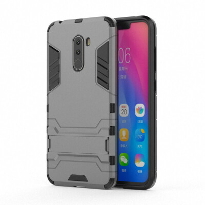 

for Xiaomi Pocophone F1 Shockproof Hard Phone Case for Xiaomi Pocophone F1 Poco F1 618" Armor Case Back Cover Fundas Capa Etui