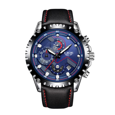 

LIGE Fashion Sport Men Watches 3ATM Water-resistant Quartz Watch Luminous Man Wristwatch Male Relogio Musculino Chronograph