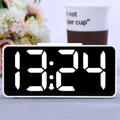 

Han Shi Hense creative big screen clock night light mute alarm clock fashion clock LED clock living room bedroom alarm table HA89 white white light