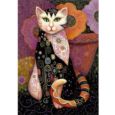 

Diamond Painting Embroidery Cross Stitch Full Mosaic DIY Kit Vintage Plant Cat Animal Rhinestone Home Decor