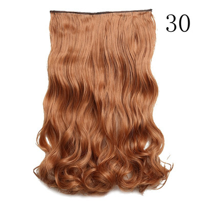 

Amazing Star Curly Wave Clips in Synthetic Hair Extensions Hair Pieces for Women 5 Clips Long Synthetic Hair Medium Warm Brown 30