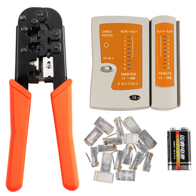 

Jimmy home JM-GTW4 cable clamp set network tester line gauge stripping pliers manual multi-tools crystal head pliers sub-clamp 4 sets