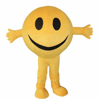 

LangtengYellow Smiley Face Ball Mascot Costume Cartoon Cosplay Party Halloween Christmas Festival Performance