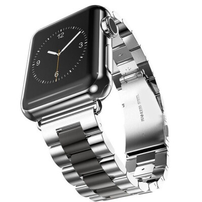 

luxury stainless steel metal strap for apple watch 4321 44mm 42mm 38mm 40mm link bracelet wrist belt Watchband for iWatch