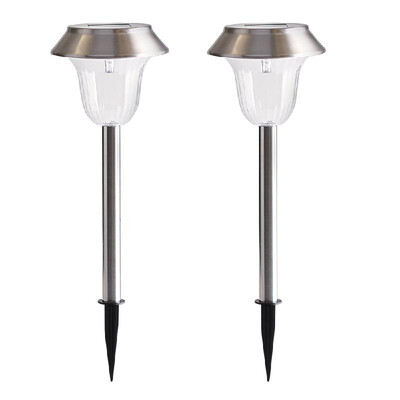 

10 Pack Solar Garden Lights Outdoor Stainless Steel White LED Pathway Lamp Garden Decoration Landscape Lighting for Patio Lawn Y