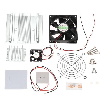 

Thermoelectric Peltier Refrigeration Cooling System Kit Semiconductor Cooler Conduction Module Radiator Cooling Fan TEC1-127