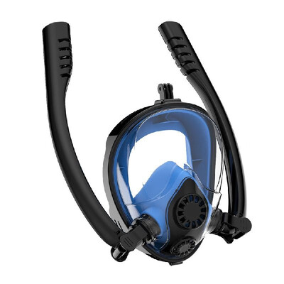 

2019 New Design Double Snorkels Advanced Breathing System Diving Mask Scuba Mask Underwater Anti Fog Full Face Snorkeling Mask Wom