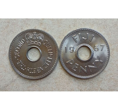 

26mm 1 Penny Coin Fiji Random year