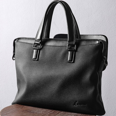 

Alpine kangaroo LALPINA business briefcase fashion mens bag casual business bag large-capacity cross section handbag computer bag 683012001 black
