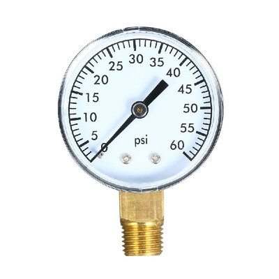 

060psi Mechanical Pressure Gauge Pool Filter Aquarium Water Air Pressure Gauge Meter with 50mm Dial 14 inch NPT Bottom Mount