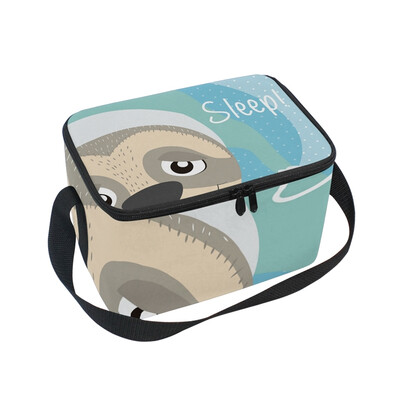 

ALAZA Lunch Box Insulated Lunch Bag Large Cooler Sloth Cute Tote Bag