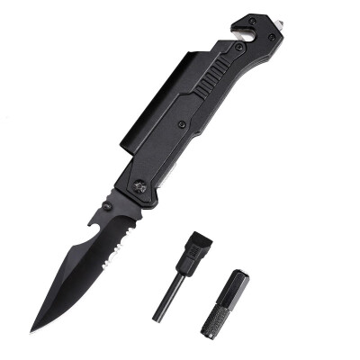 

7 In 1 Multi-Function Outdoor Folding Knife With Flint Flashlight