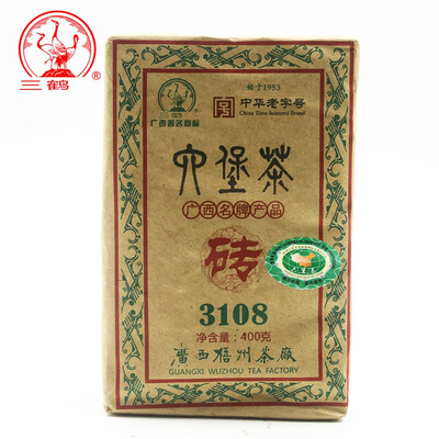 

Three Cranes Sanhe 2013 Liu Pao Tea 3108 Dark Tea Hei Cha Brick Teas Chinese Tea 400g