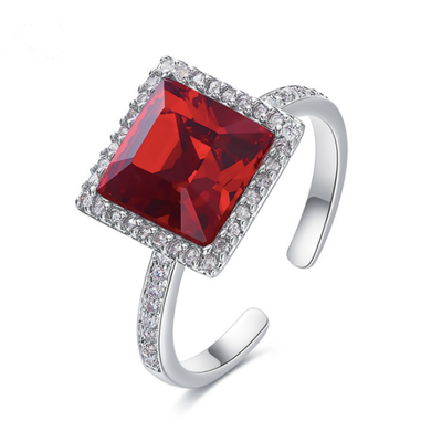 

925 Sterling Silver Square Sugar Block Ring for Wide Band Women Girls Swarovski Crystals Jewelry Sizer Adjuster for Loose Rings