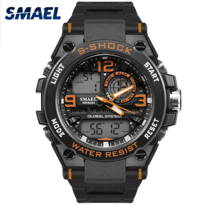 

Mens Stylish Sports Multi-function Electronic Waterproof Watch Dual Display Wristwatches