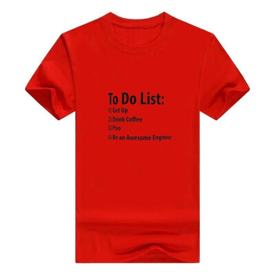 

Engineer To Do List Funny Be Awesome List Engineer Gift Mans t-Shirt