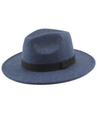 

Women Men Unisex Felt Trilby Hats Wide Brim Adjustable Fedora Jazz Hat Caps