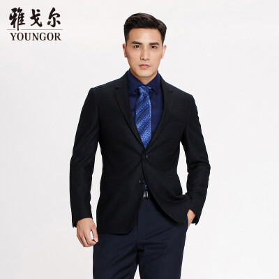 

Youngor suit men 2019 spring youth mens casual dress suit YXXB27490AHY black 17096A