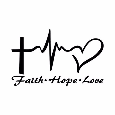 

Faith Hope Love Vinyl Car Sticker Cartoon Jesus Christian Religious Bible Verse for Car Window Body Decoration