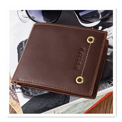 

2018 solid color leather retro wallet Korean version of the hand man bag large capacity multi-card bag new