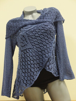 

Pure color irregular sexy sweater