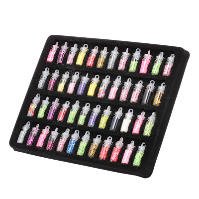 

48 BottlesSet Arcylic Nail Glitter Set Dust Powder for Nail Art Tip Decoration Rhinestone Manicure Nail Art Tool
