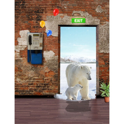 

Polar Bear Mother&Child Photo Backdrop 57FT Vinyl Fabric Cloth Digital Printing Photo Background for Birthday s-2433