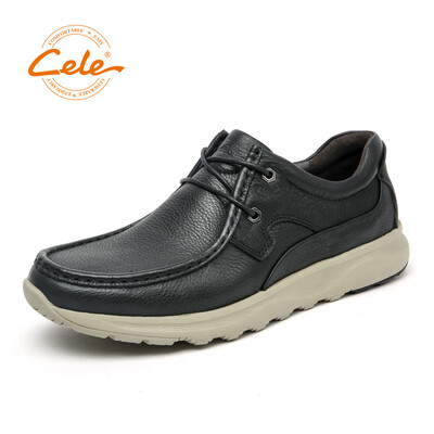 

Celebrity CELE business casual shoes mens leather lace thick bottom ultra light wear-resistant non-slip life casual wild black 42 yards M9A1S76801