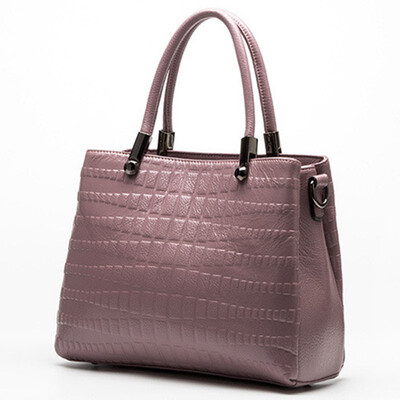 

New 3 Layer zipper Big Women Genuine Leather Handbags Work Tote Shopping Bag Ladies Shoulder Messenger Bags Female Soft Cowhide