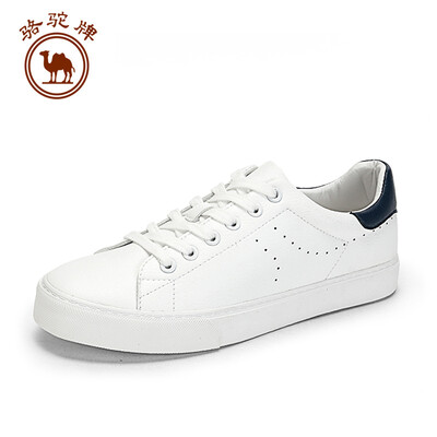 

Camel brand white shoes male Korean version with tide skateboard collision color sports W912226530 white blue 41255 yards