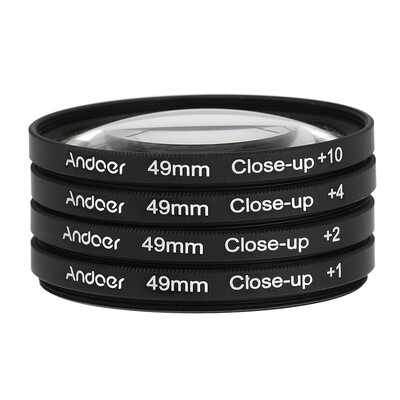 

Andoer 49mm Macro Close-Up Filter Set 1 2 4 10 with Pouch for Nikon Canon Sony DSLRs