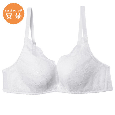 

An Lifangs Anduo sexy lace underwear without steel ring bra received the pair of bra bra set HB0131U white WHI 80A