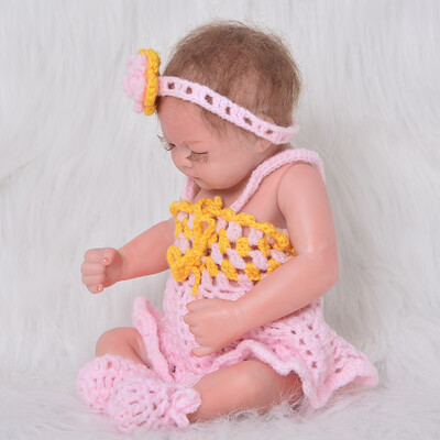

New Arrival 23 Inch Reborn Baby Girl Doll 57 cm Full Silicone Body Lifelike Baby Toy Wear Princess Dress Children Playmate Gifts