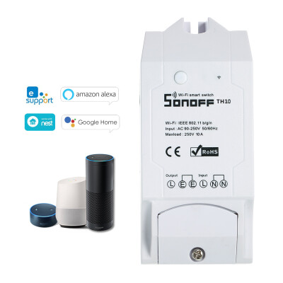 

SONOFF TH16 16A3500W Smart Wifi Switch Monitoring Temperature Humidity Wireless Home Automation Kit Works With Amazon Alexa&f