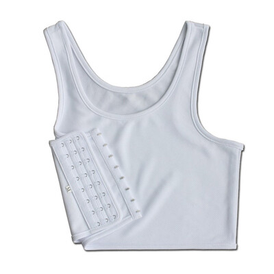 

SLIMBELLE Tomboy Trans Lesbian Cotton Chest Binder Plus Size Short Tank Top with Stronger Elastic Band