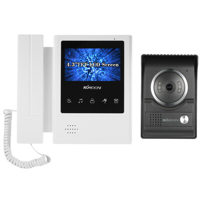 

KKmoon 43 inch Wired Video Doorbell with Night Vision Rainproof Function Visual Intercom Two-way Audio Video Door Phone Doorphone