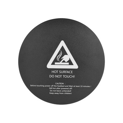 

200 200mm Round Heated Bed Sticker Build Surface Cover Frosted Hot Bed Plate with Adhesive Back 3D Printer Parts Accessories