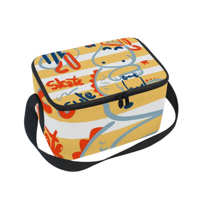 

ALAZA Lunch Box Insulated Cool Dinosaur Lunch Bag Large Cooler Tote Bagfor Men Women