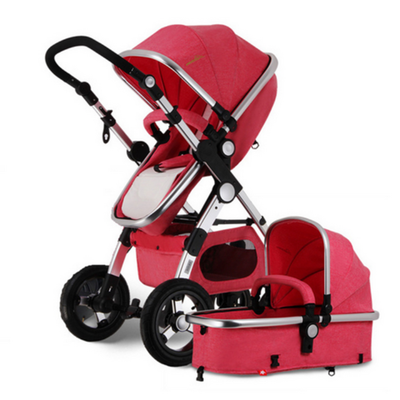 

Baby Stroller 3 in 1 with Car Seat For Newborn High View Pram Folding Baby Carriage Travel System