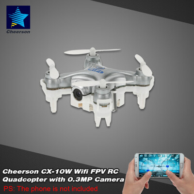 

Original Cheerson CX-10W 4CH 6-Axis Gyro Wifi FPV RTF Mini RC Quadcopter with 03MP Camera