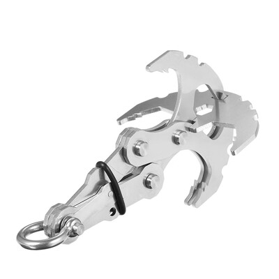 

Stainless Steel Survival Folding Grappling Gravity Hook Carabiner Strong Magnet Outdoor Foldable Climbing Claws Multifunctional Ca