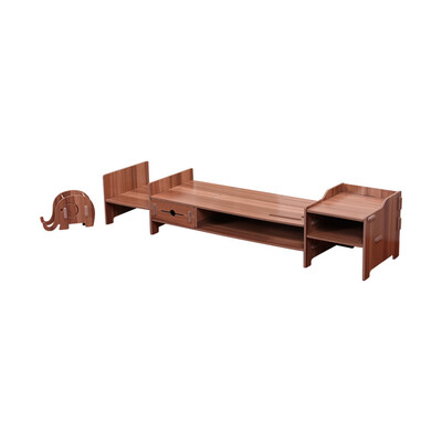 

DIY Storage Shelf Monitor Stand Riser File Organizer Stationery Holder Office Desk Organizer Wood