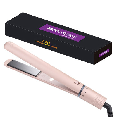 

Professional Hair Straightener Flat Iron for All Hair Types 2 in 1 Straightening & Curling High End Tourmaline Ceramic Flat Iron